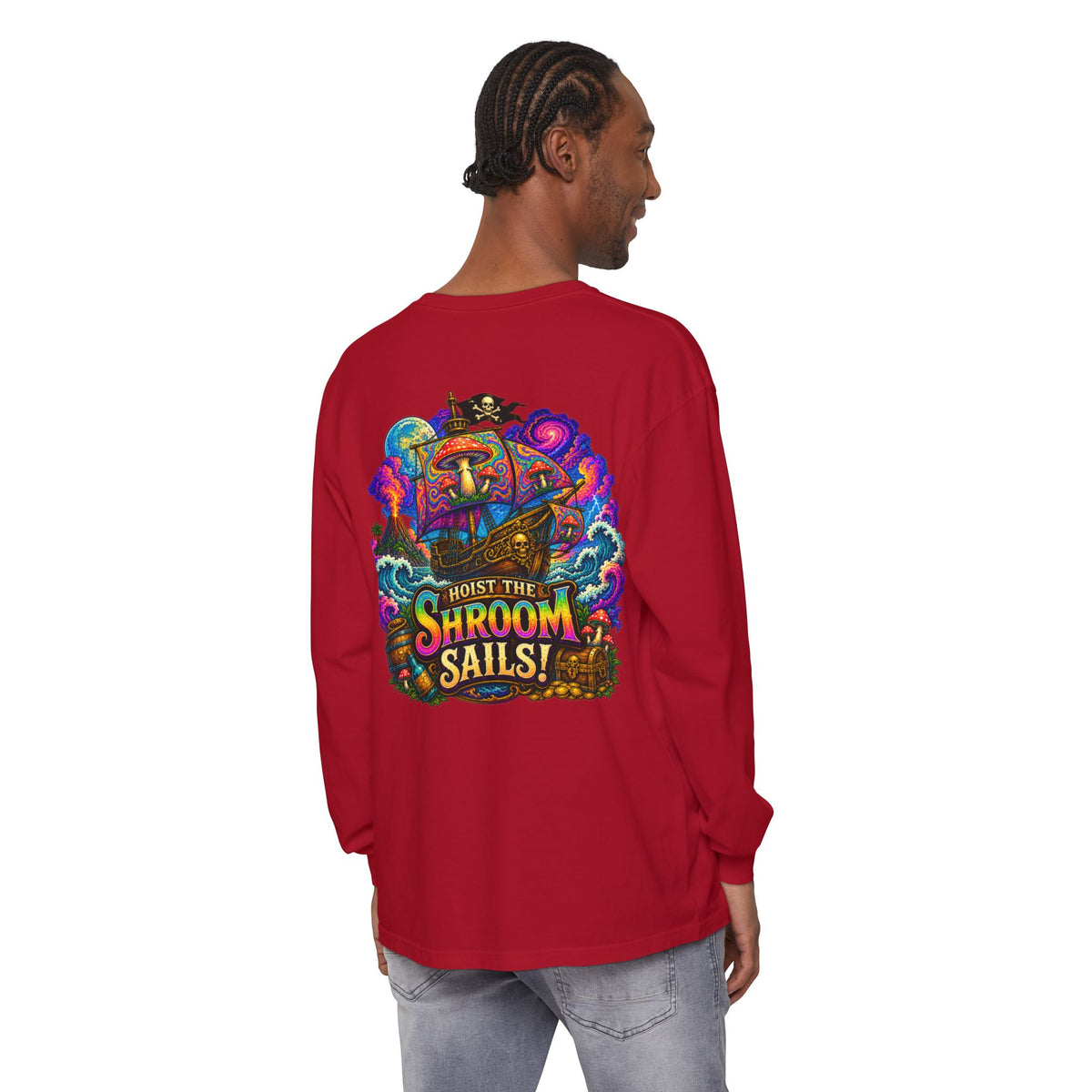 Hoist the Shroom Sails! Long Sleeve T‑Shirt