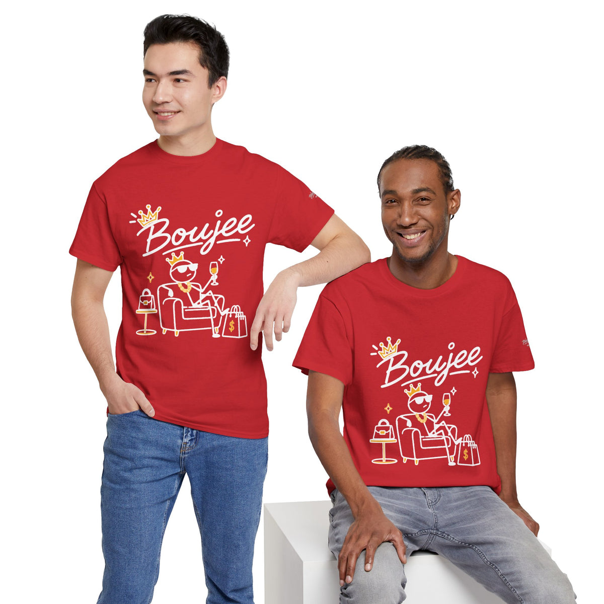 "Boujee" Minimal Graphic Cotton T-Shirt