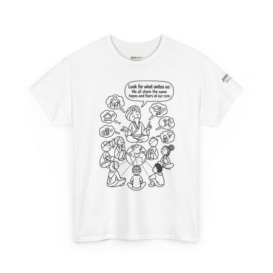 "Look for what unites us" Community Peace Crewneck Tee