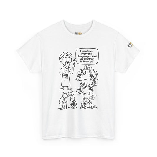 Spiritual Teacher Comic Tee — "Learn from Everyone" Graphic T‑Shirt