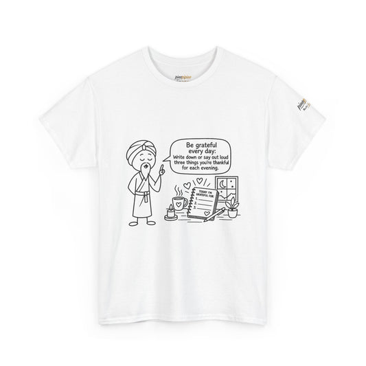 Gratitude Master Lee's Wisdom Tee — "Be grateful every day" Graphic T-Shirt