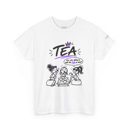 "Tea: Are you going to spill the tea or what?" Cartoon Graphic Tee