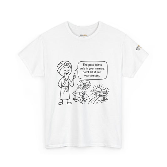 Inspirational Master Lee's Wisdom Graphic Tee — "The past exists only in your memory; don't let it ruin your present."