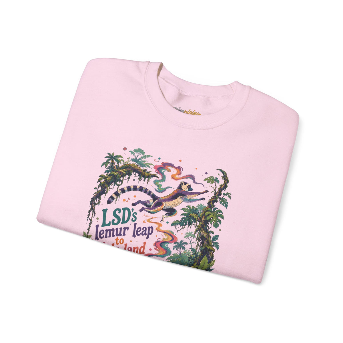 "LSD's Lemur Leap to Lala land" — Jungle Graphic Crewneck Sweatshirt