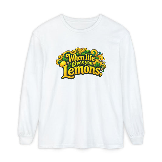 "When Life Gives You Lemons Trade them for Shrooms" Psychedelic Series Long Sleeve T-Shirt