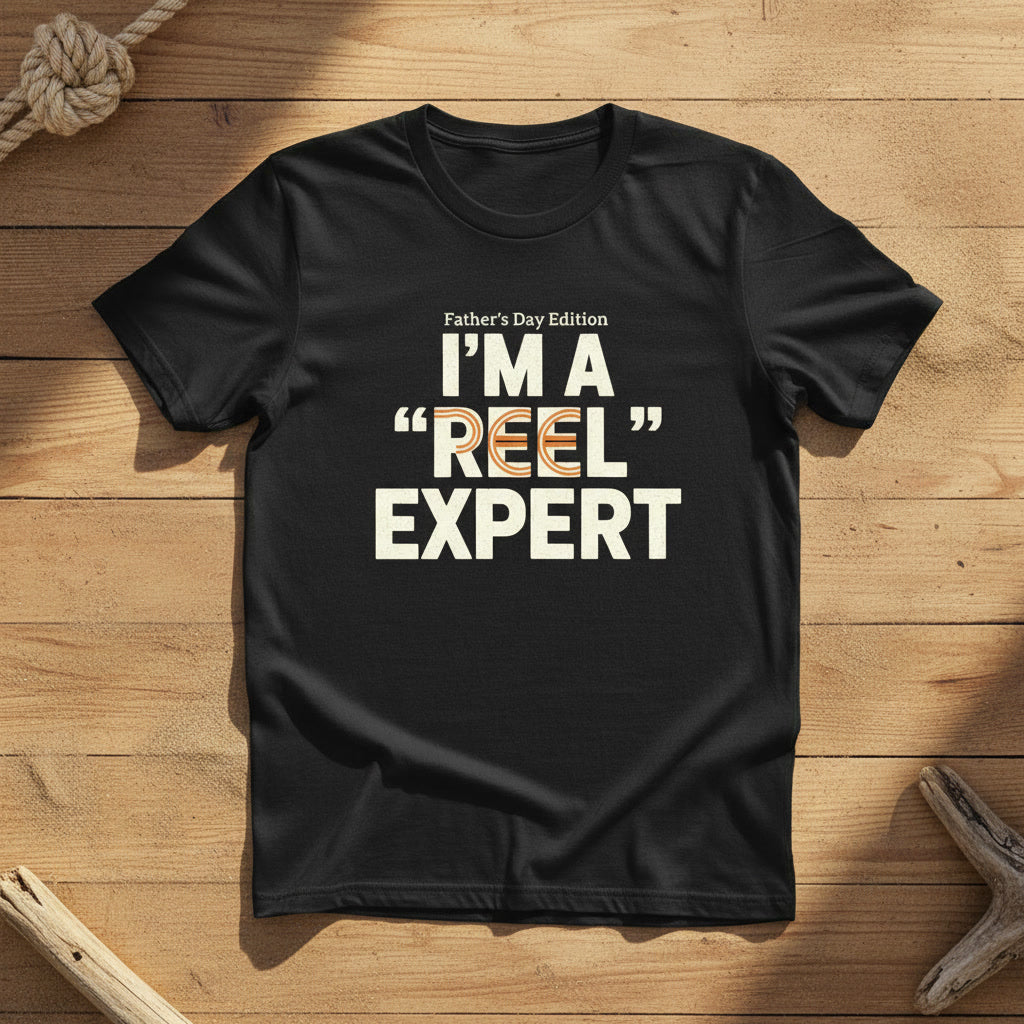 "I'm a 'Reel' Expert" Father's Day Edition Tee - Fishing Dad T-Shirt