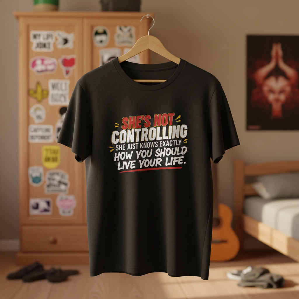 She's Not Controlling T-Shirt — She Just Knows Exactly How You Should Live Your Life Graphic Tee