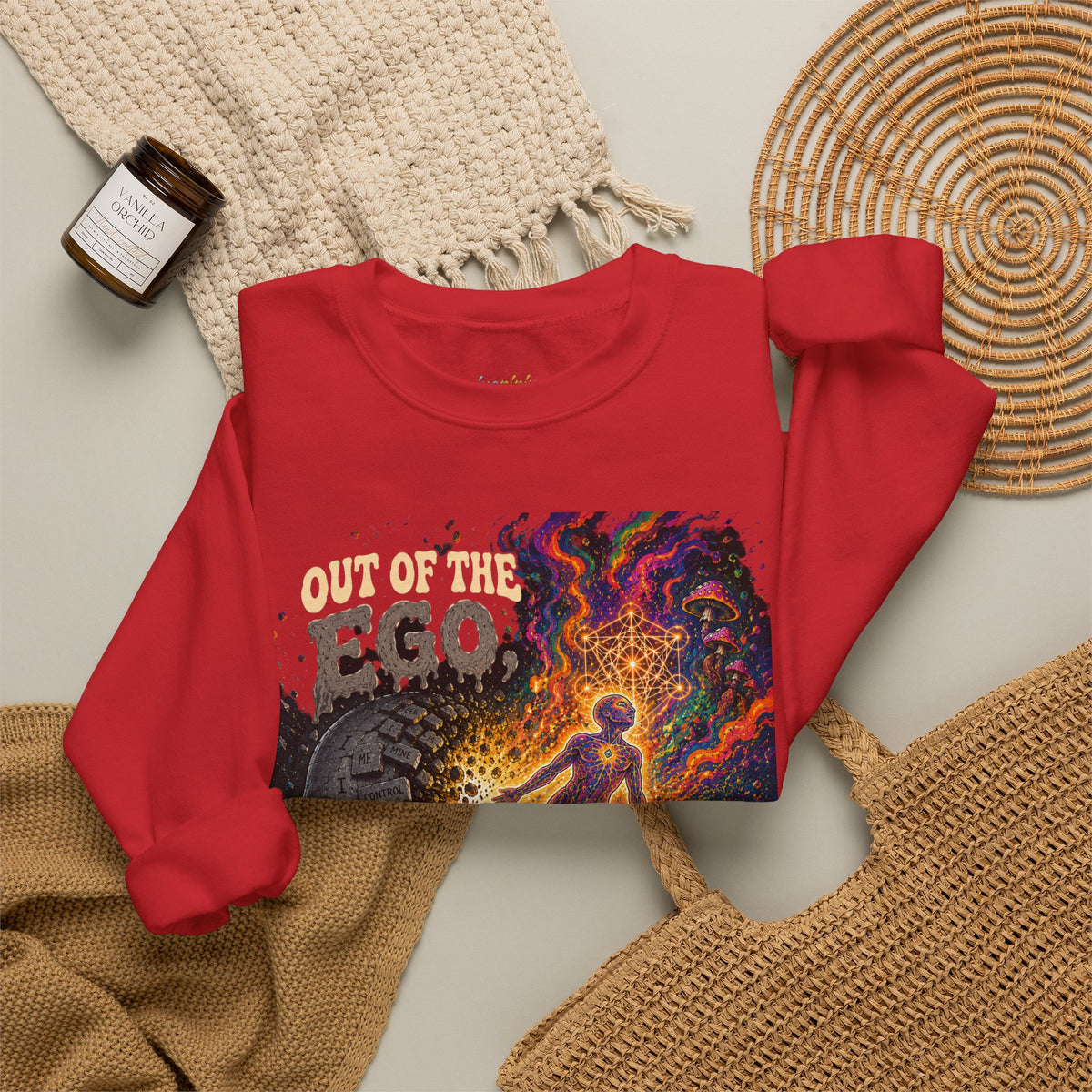 "Out of the Ego Into the DMT Blast" Psychedelic Crewneck Sweatshirt
