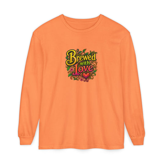 "Brewed with Love, Sipped with Awe" Long Sleeve Tee
