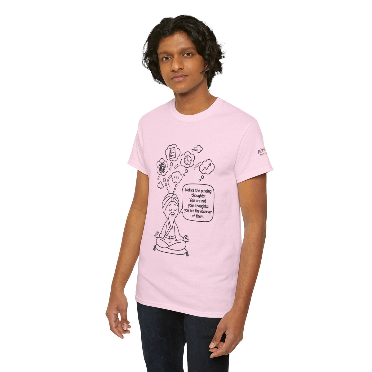 Meditation Guru Tee - "Notice the passing thoughts" Mindfulness T-Shirt