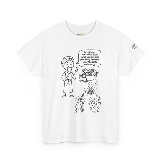 Mindful Eating T‑Shirt — "Eat Simple, Nourishing Food..." Wellness Tee