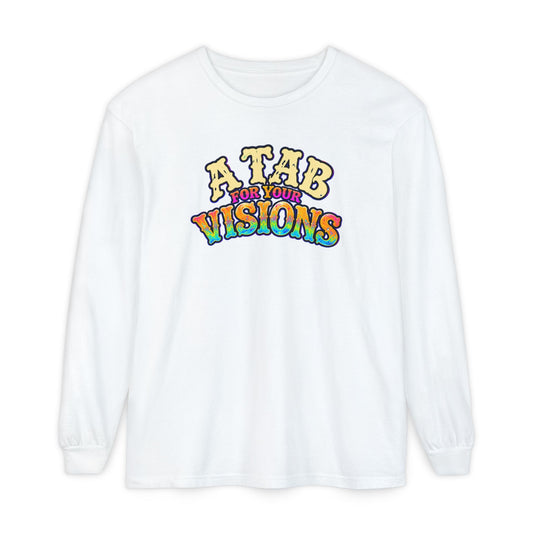 "A Tab for Your Visions" Long Sleeve Psychedelic T‑Shirt