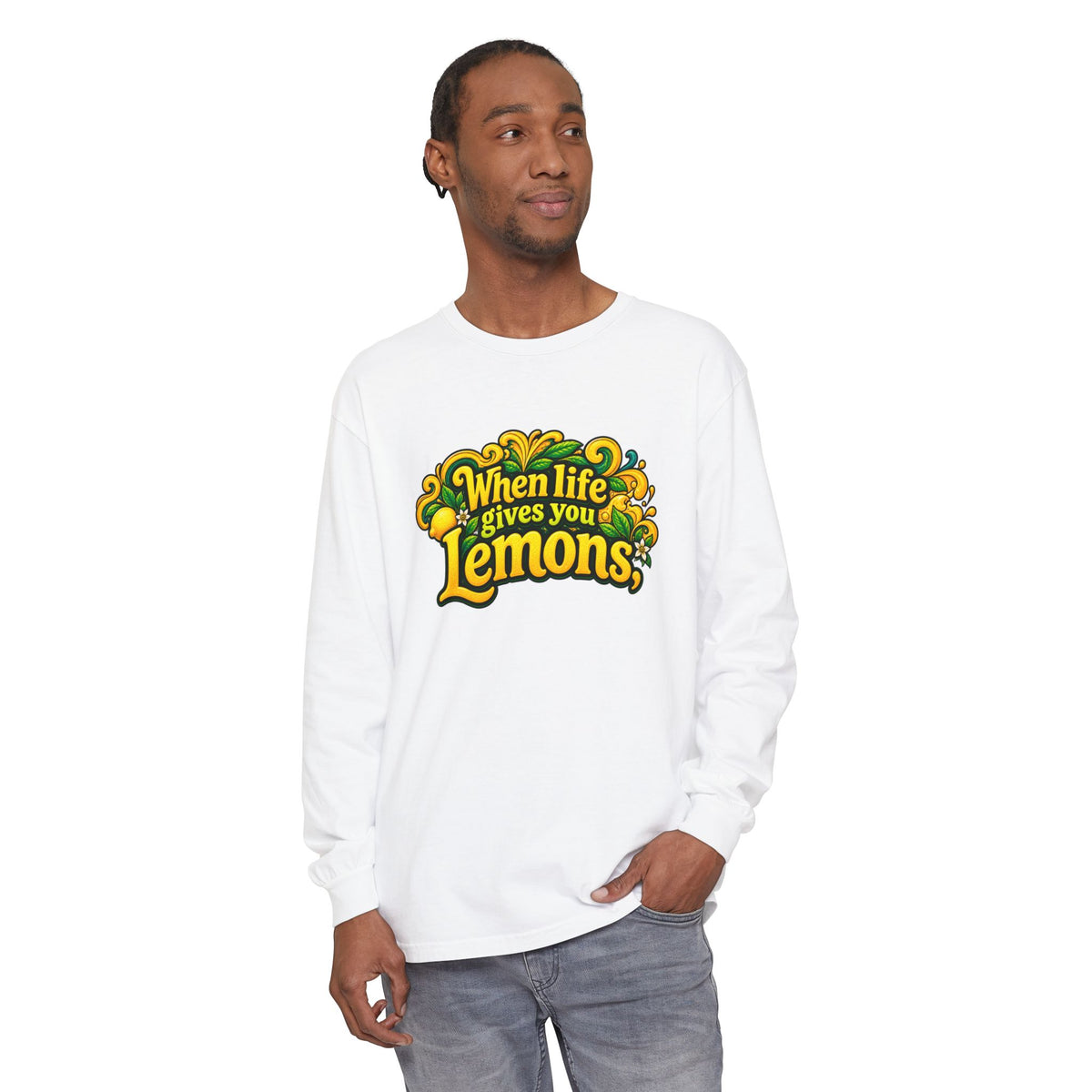 "When Life Gives You Lemons Trade them for Shrooms" Psychedelic Series Long Sleeve T-Shirt