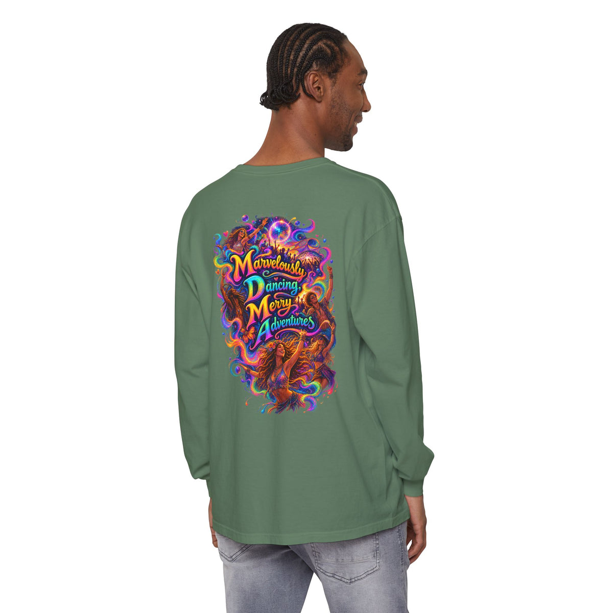 "Marvelously Dancing Merry Adventures" Psychedelic Long Sleeve Tee