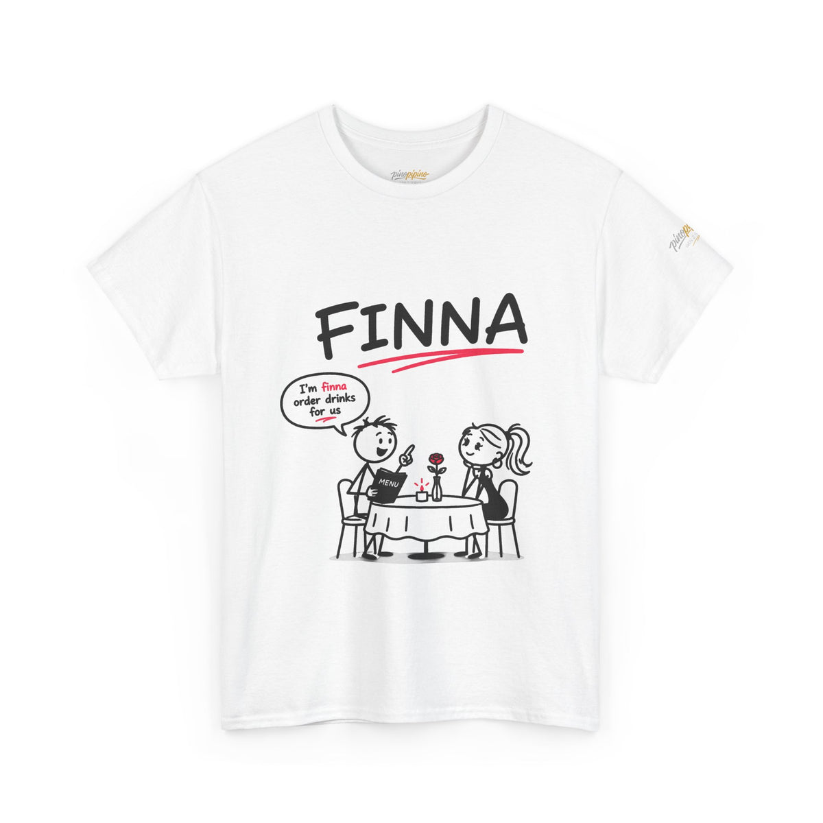"FINNA" Gen z Slant Cartoon Tee