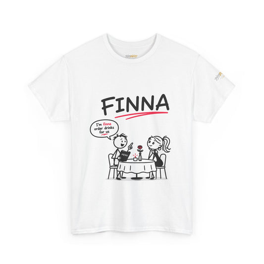 "FINNA" Gen z Slant Cartoon Tee