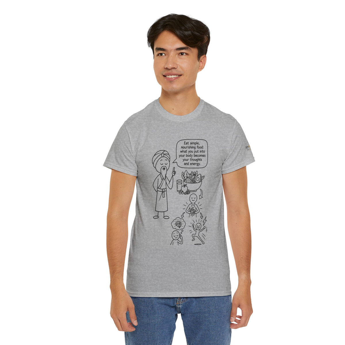 Mindful Eating T‑Shirt — "Eat Simple, Nourishing Food..." Wellness Tee