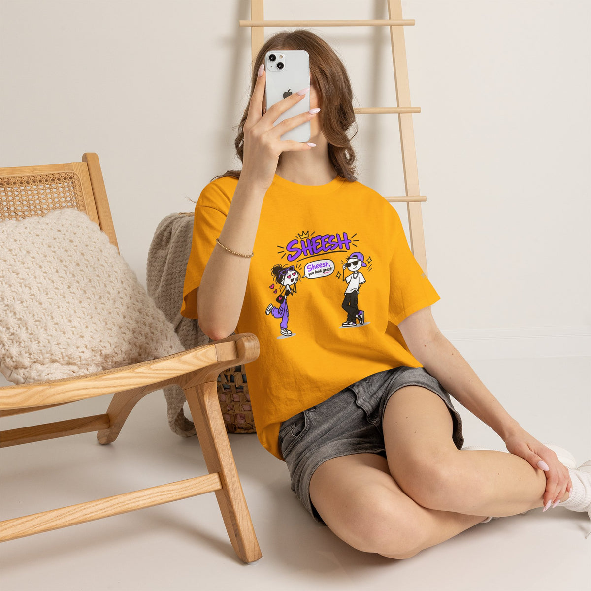 "Sheesh" Cartoon Tee — Funny Retro Graphic T-Shirt