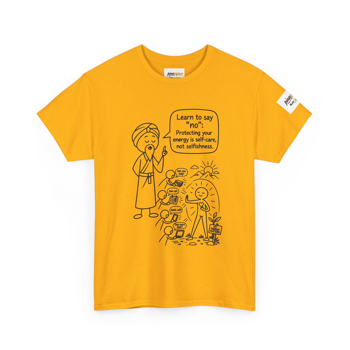Spiritual Self-Care Tee — "Learn to Say No" Mindfulness T-Shirt