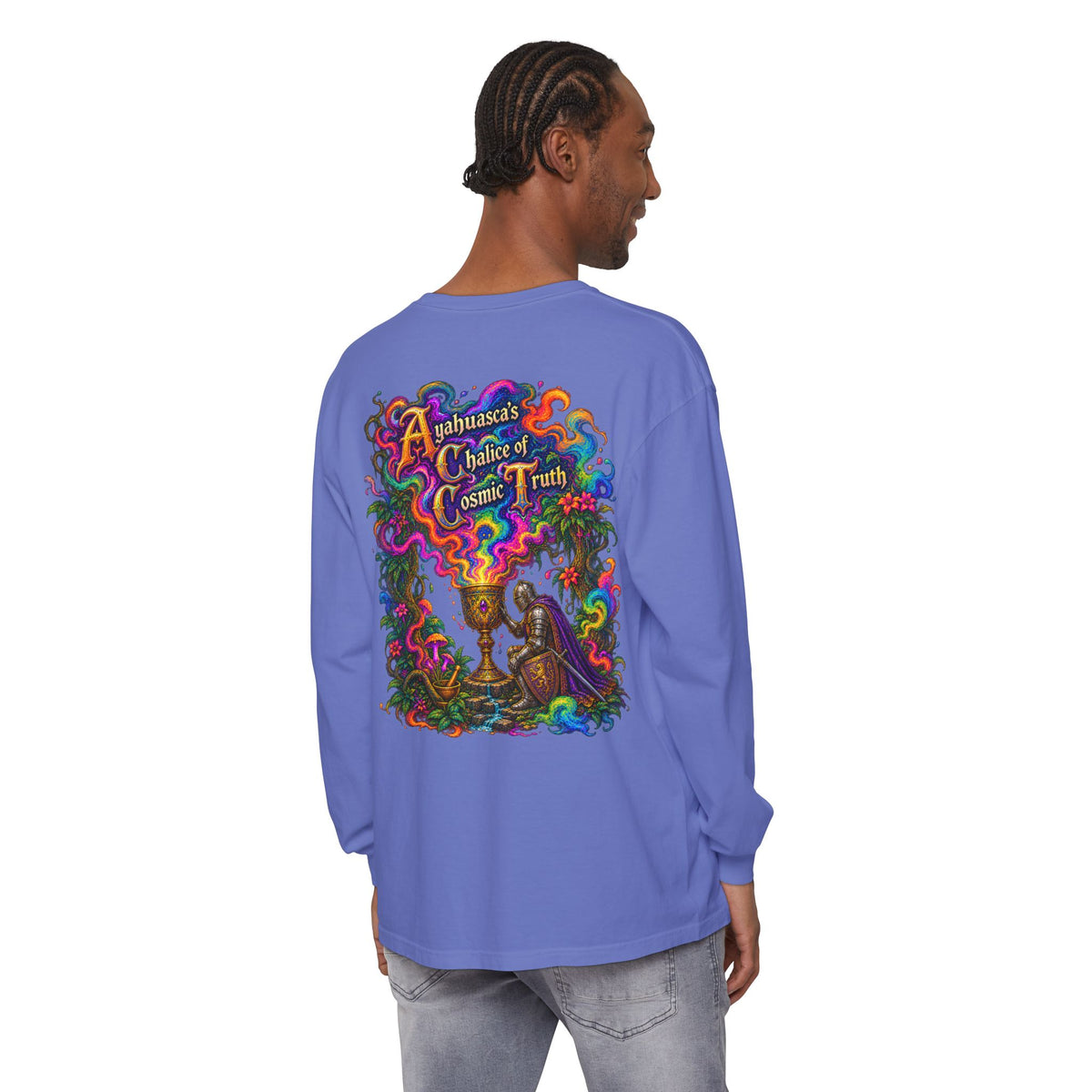 Ayahuasca Chalice Long Sleeve Tee — Psychedelic Cosmic Truth Graphic