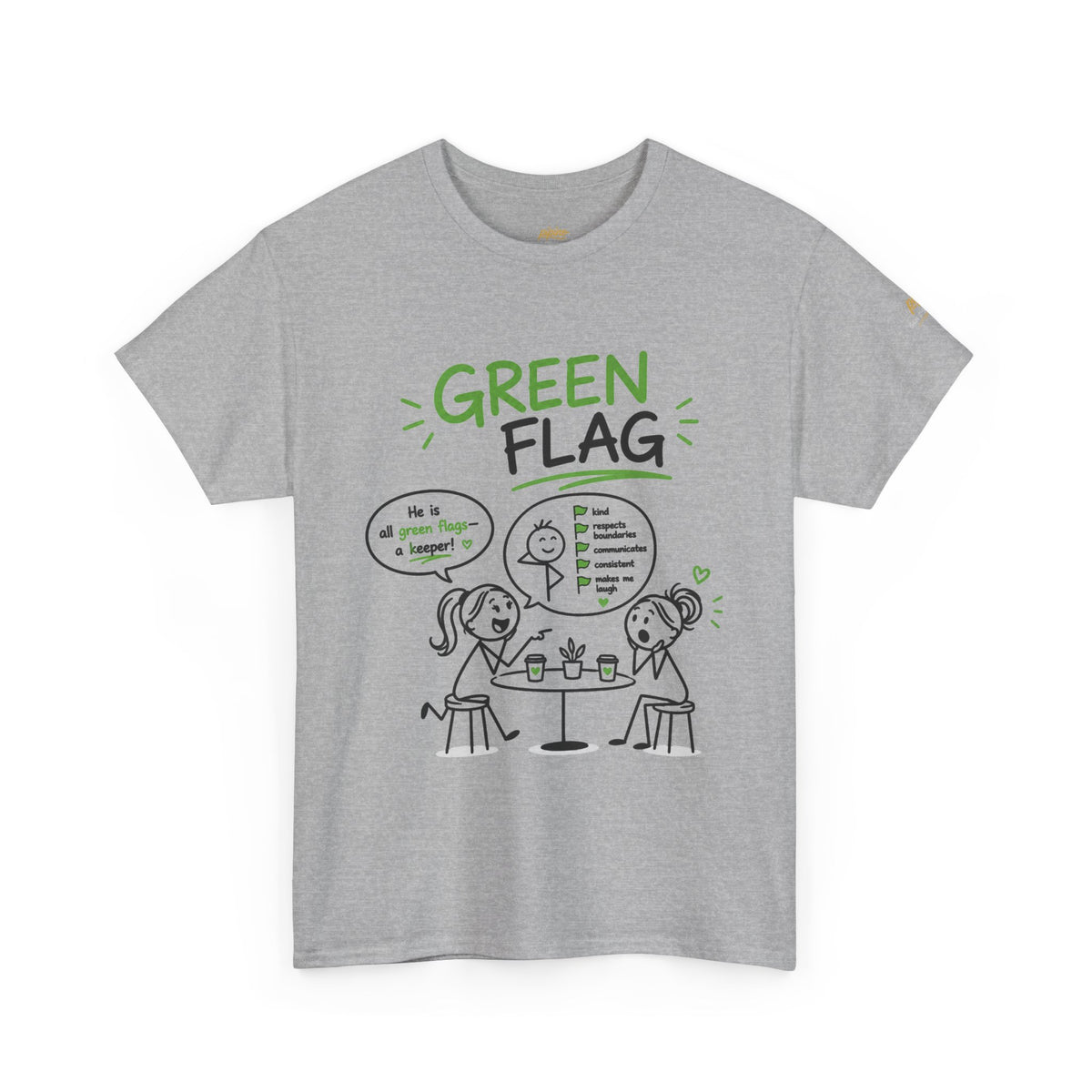 "Green Flag" Conversation T‑Shirt — Funny Dating Talk Tee