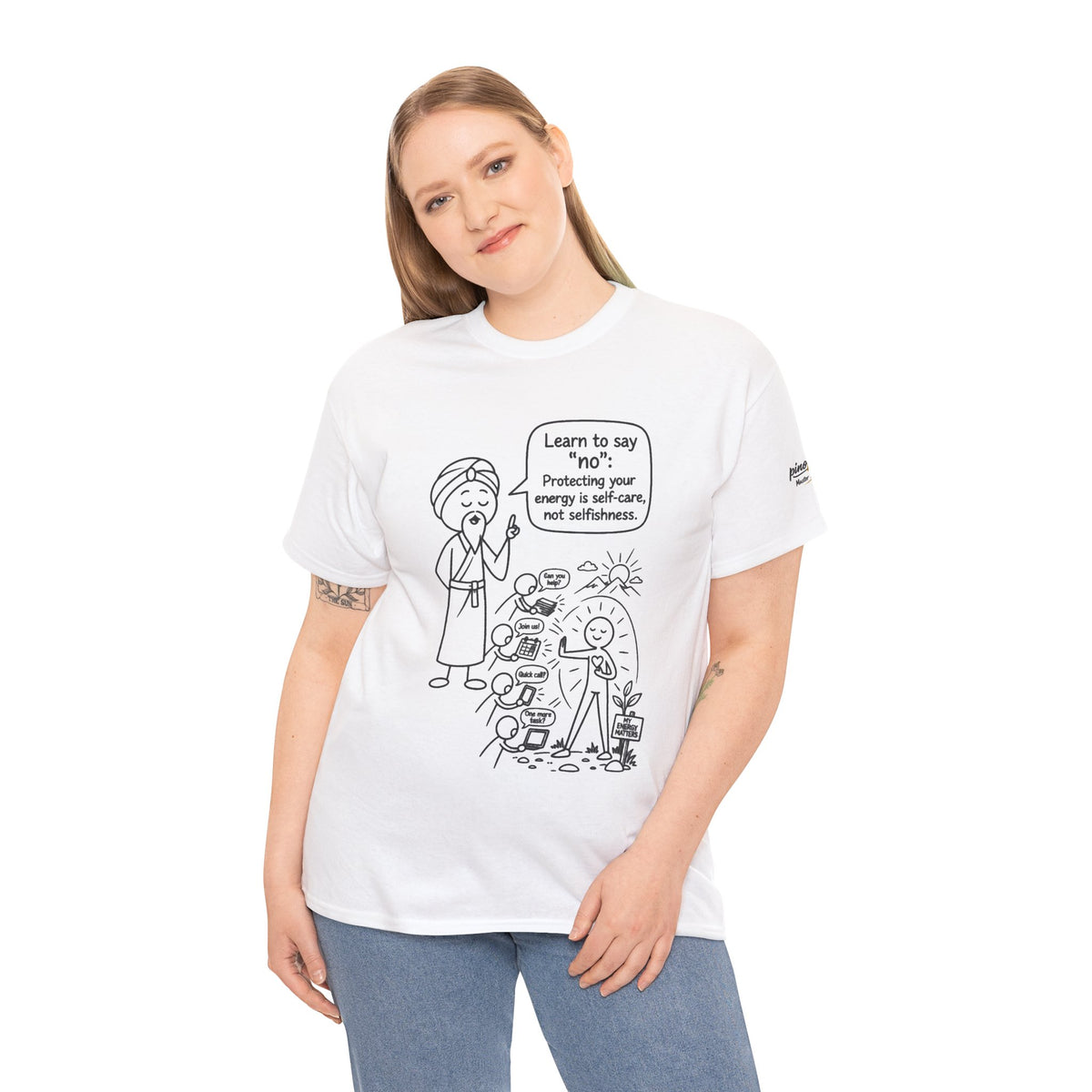Spiritual Self-Care Tee — "Learn to Say No" Mindfulness T-Shirt