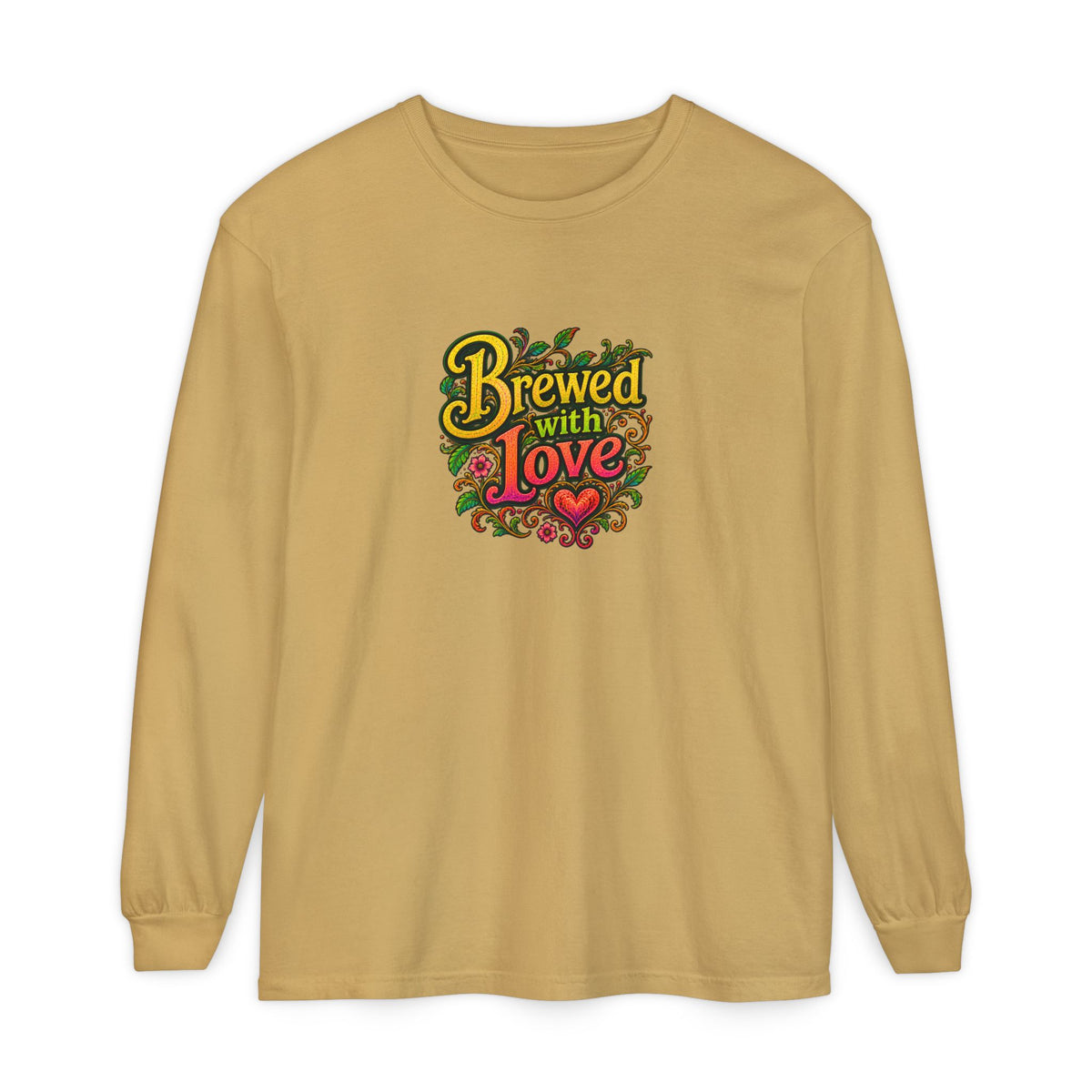 "Brewed with Love, Sipped with Awe" Long Sleeve Tee