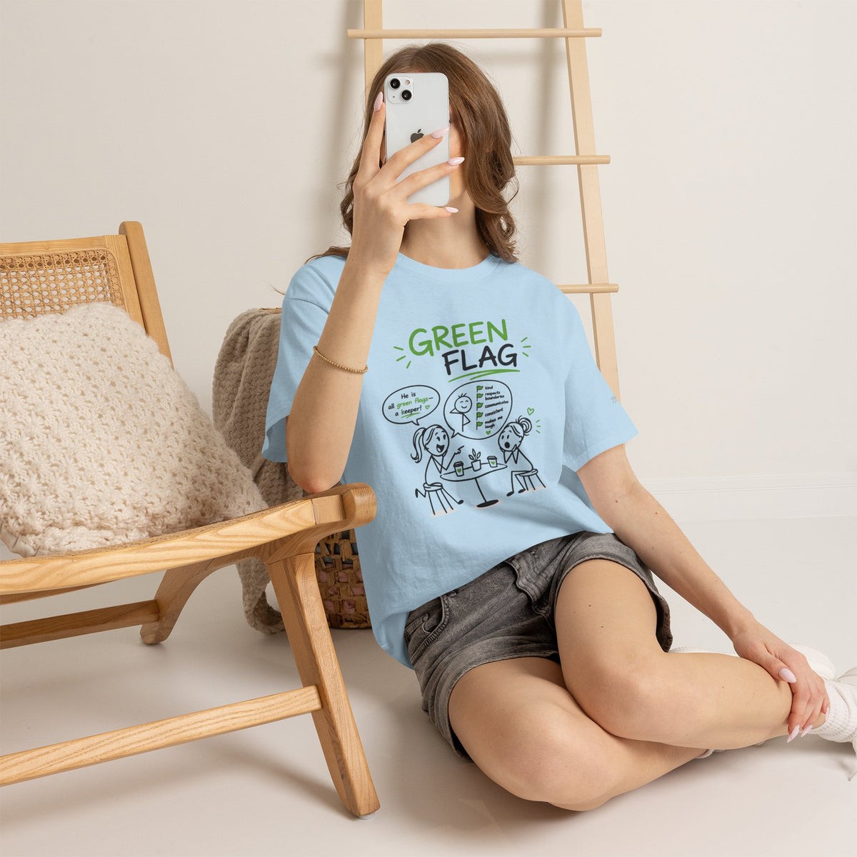 "Green Flag" Conversation T‑Shirt — Funny Dating Talk Tee