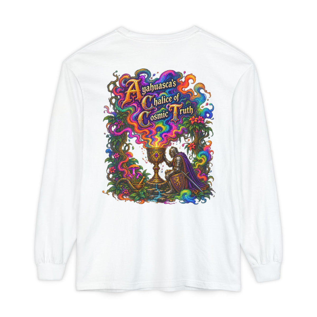 Ayahuasca Chalice Long Sleeve Tee — Psychedelic Cosmic Truth Graphic