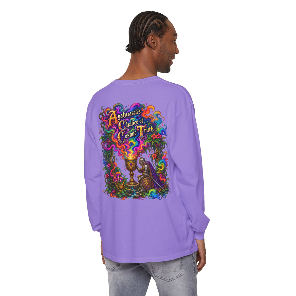 Ayahuasca Chalice Long Sleeve Tee — Psychedelic Cosmic Truth Graphic