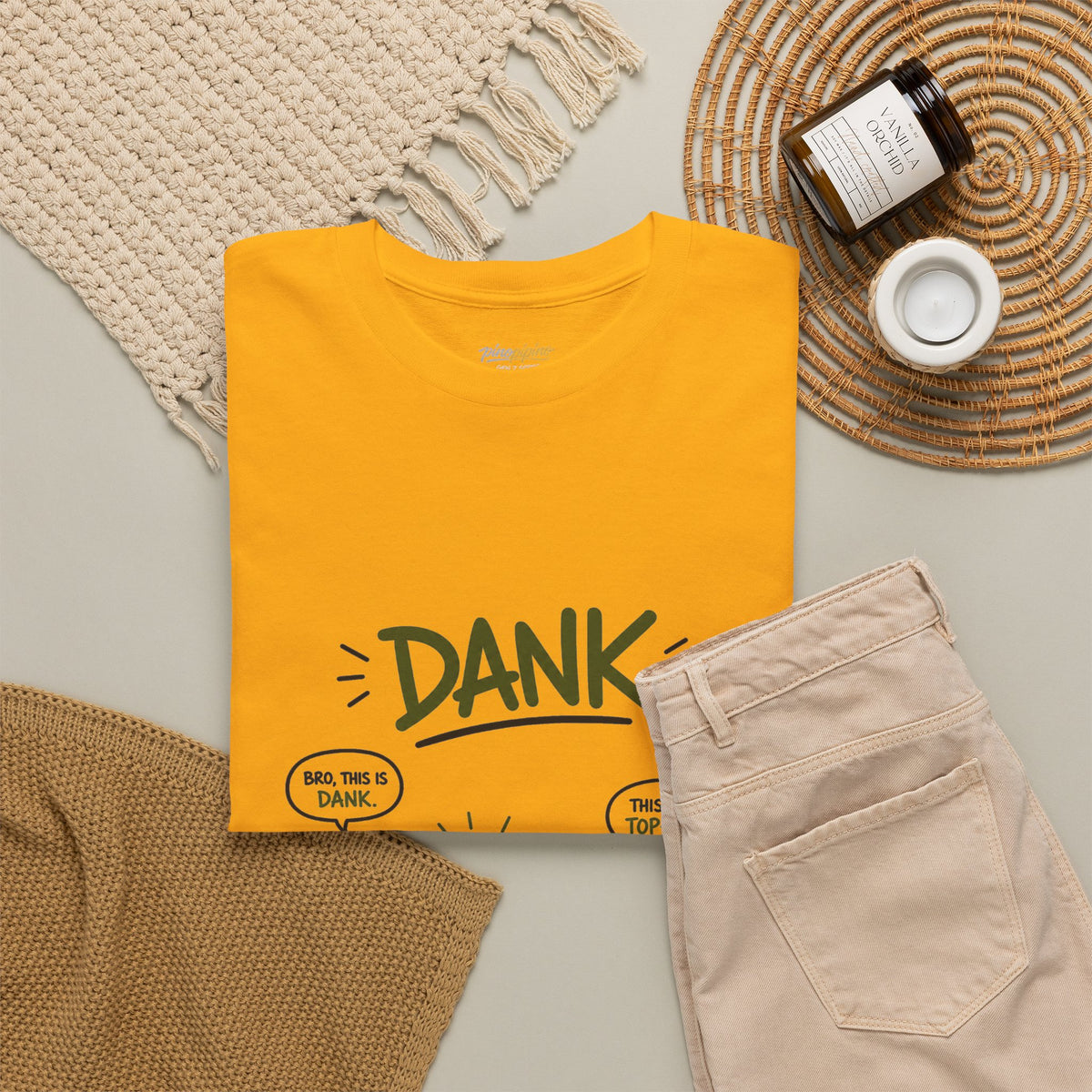 "DANK" Gen Z Slang Funny Stick Figure Comic Tee
