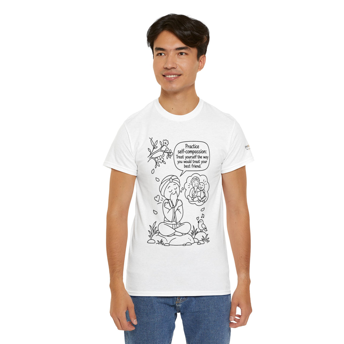 "Practice Self-Compassion" Master Lee's Wisdom Meditation T-Shirt