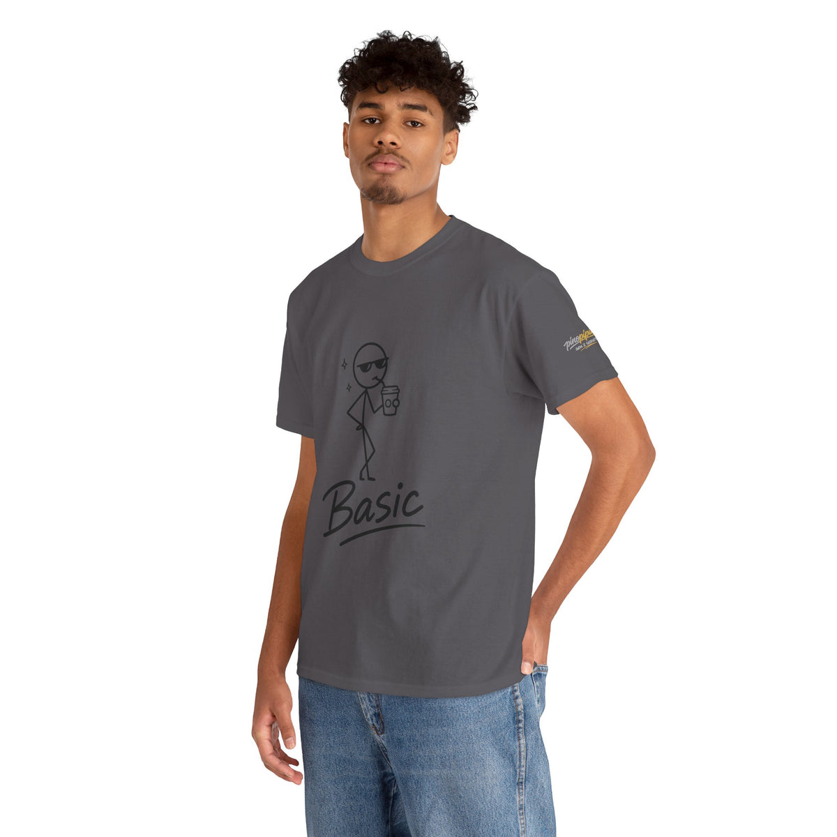 "Basic" Stick Figure Coffee Tee