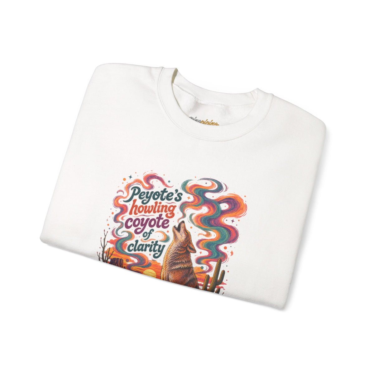 “Peyote’s Howling Coyote Clarity” Graphic Crewneck Sweatshirt