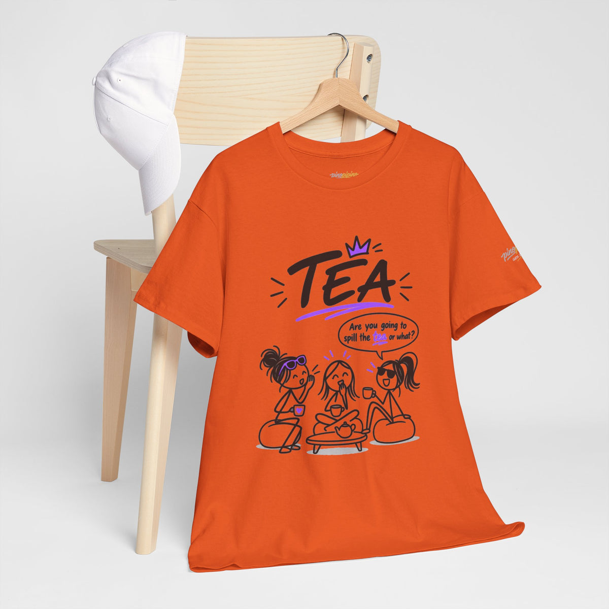 "Tea: Are you going to spill the tea or what?" Cartoon Graphic Tee