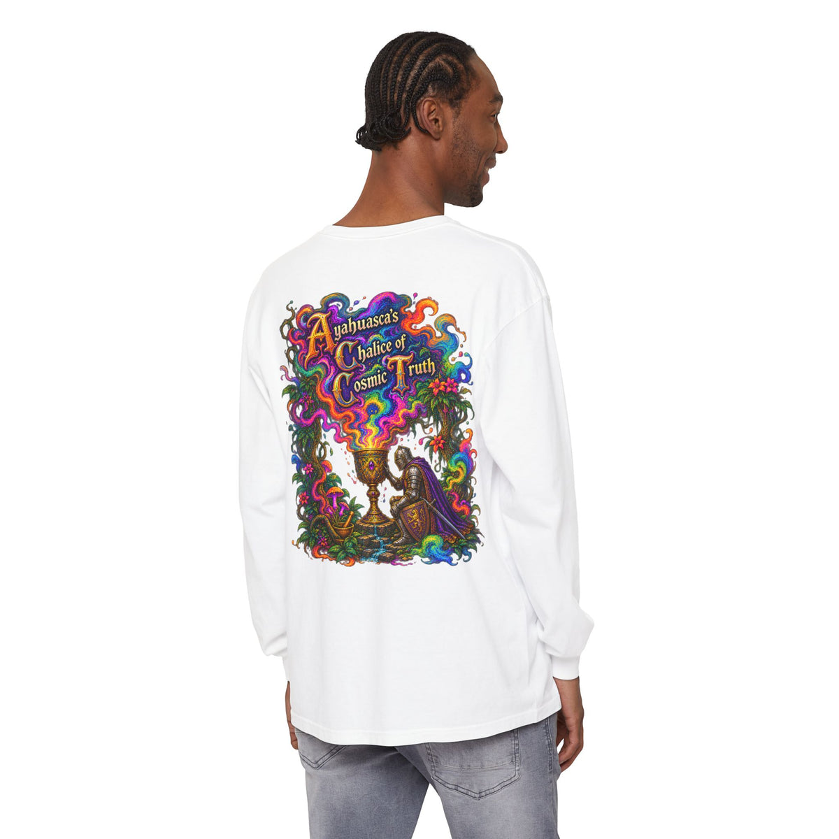 Ayahuasca Chalice Long Sleeve Tee — Psychedelic Cosmic Truth Graphic