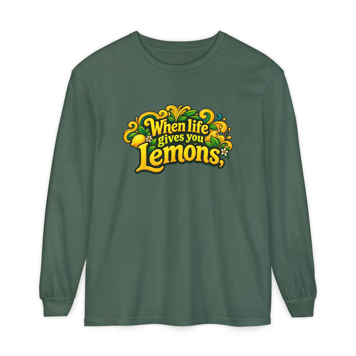 "When Life Gives You Lemons Trade them for Shrooms" Psychedelic Series Long Sleeve T-Shirt