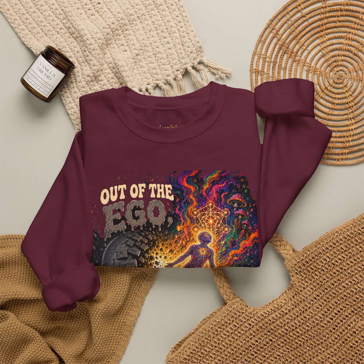 "Out of the Ego Into the DMT Blast" Psychedelic Crewneck Sweatshirt