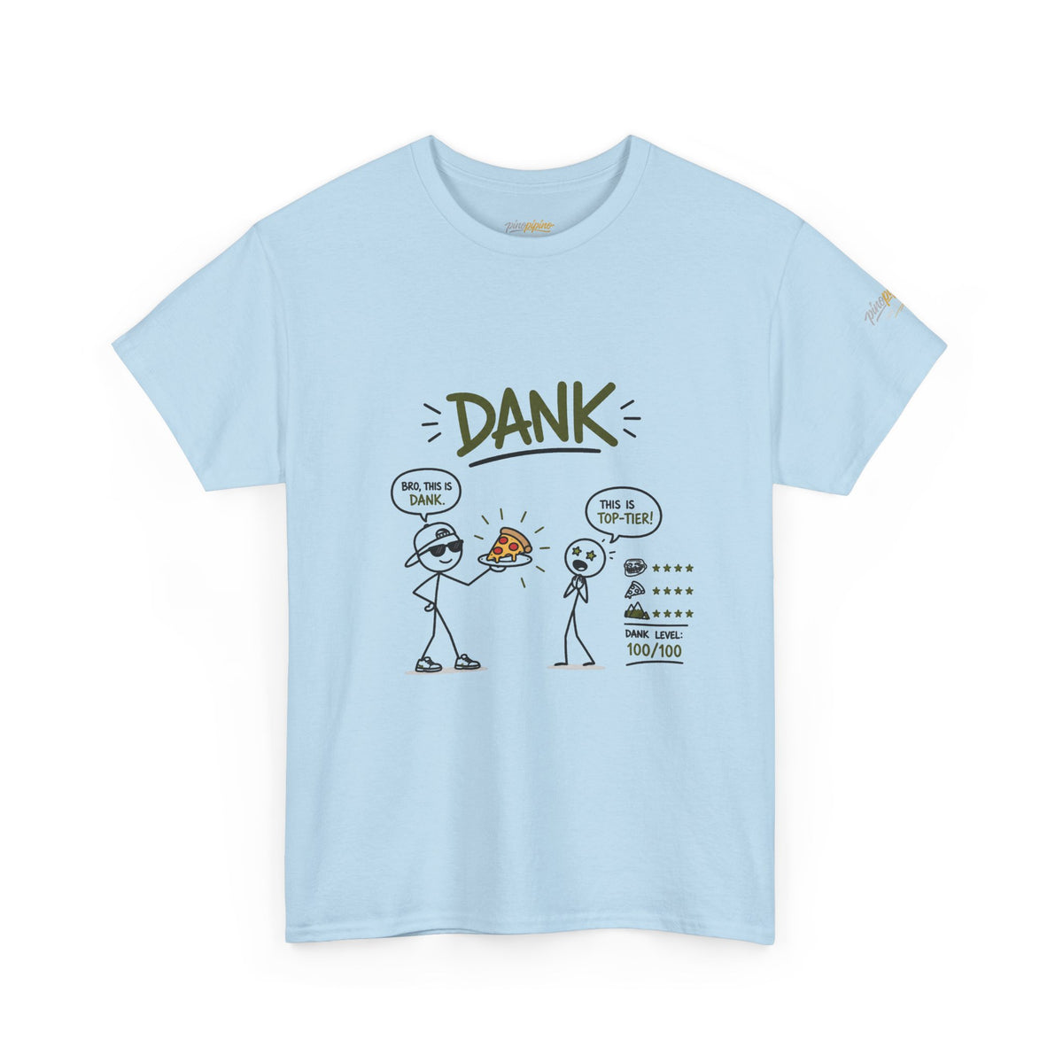 "DANK" Gen Z Slang Funny Stick Figure Comic Tee