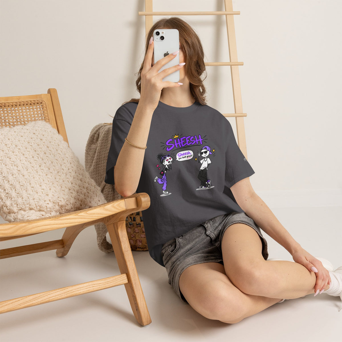 "Sheesh" Cartoon Tee — Funny Retro Graphic T-Shirt