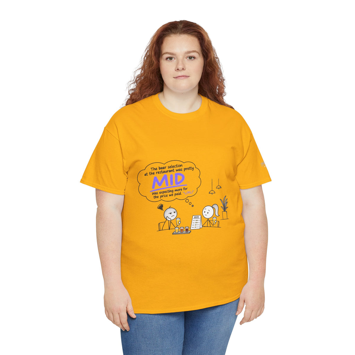 "Mid" GenZ Slang Humor T‑Shirt