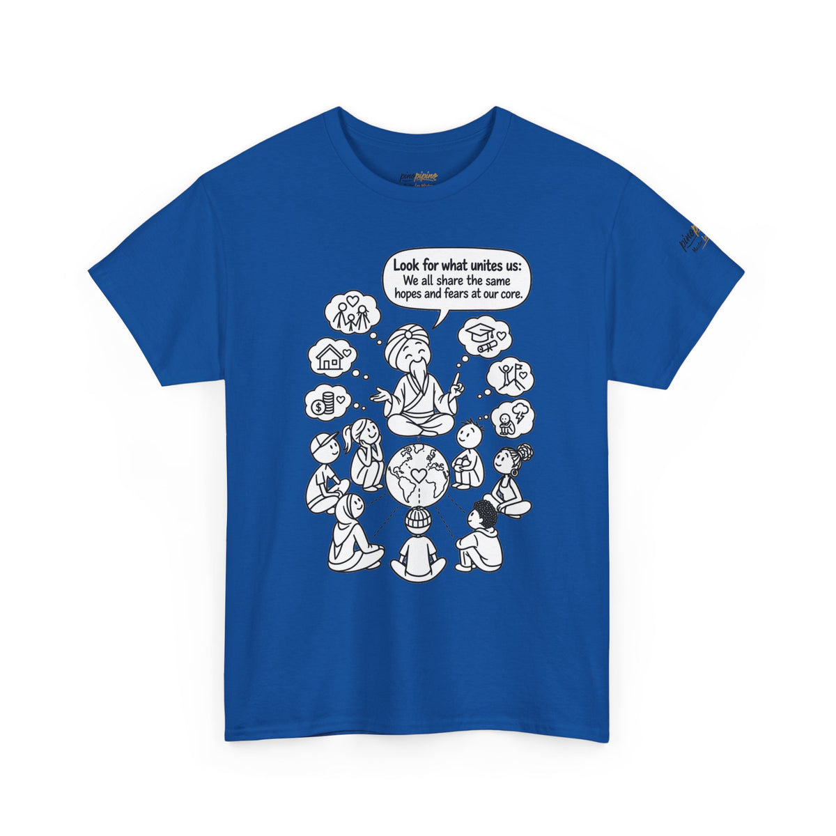 "Look for what unites us" Community Peace Crewneck Tee