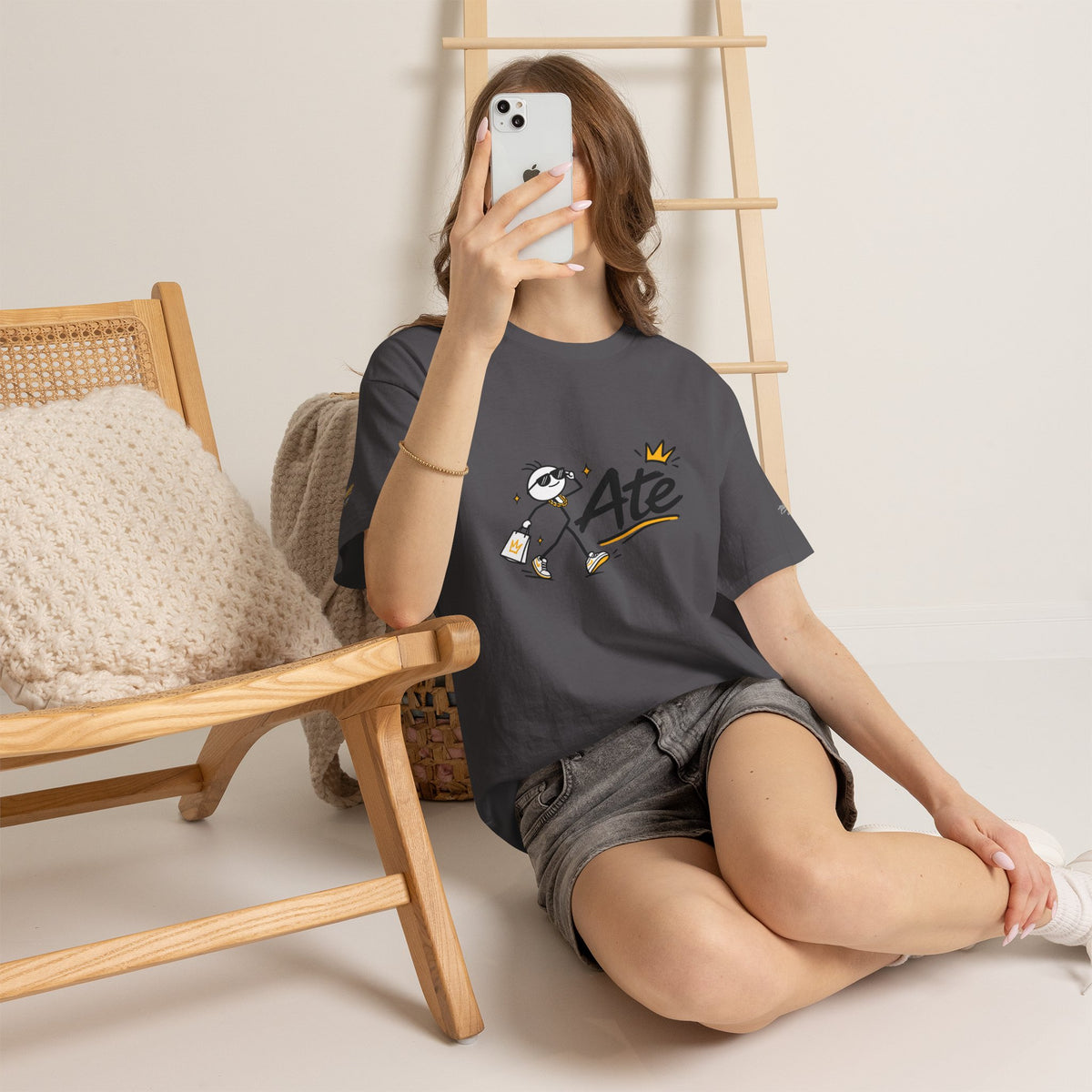 "Ate" Stickman Gen Z Slang Tee