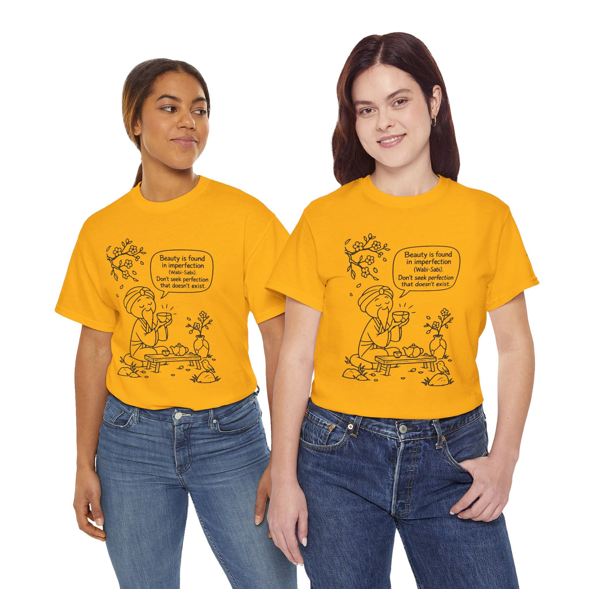 "Beauty is Found in Imperfection" Mindful Graphic Cotton Tee