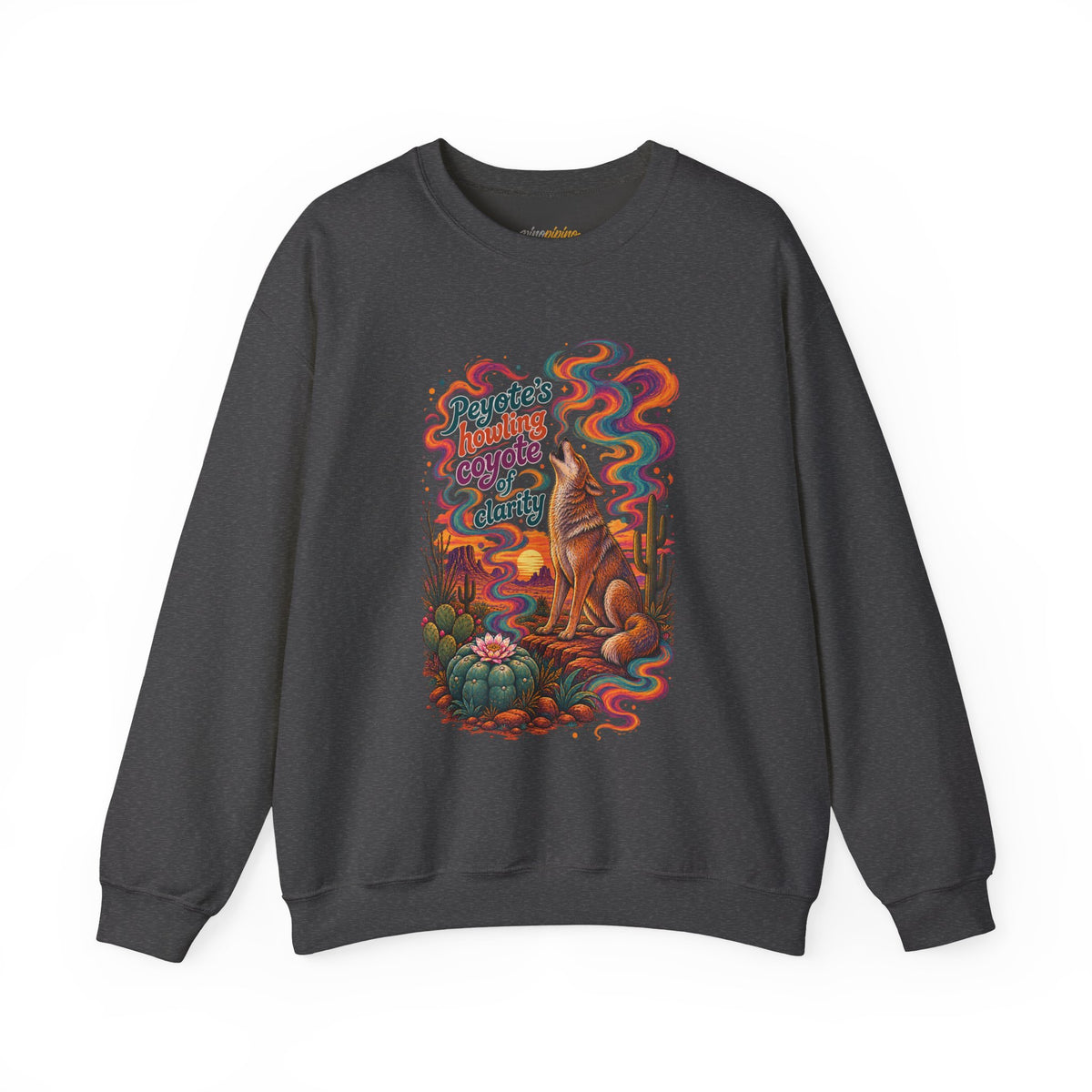 “Peyote’s Howling Coyote Clarity” Graphic Crewneck Sweatshirt