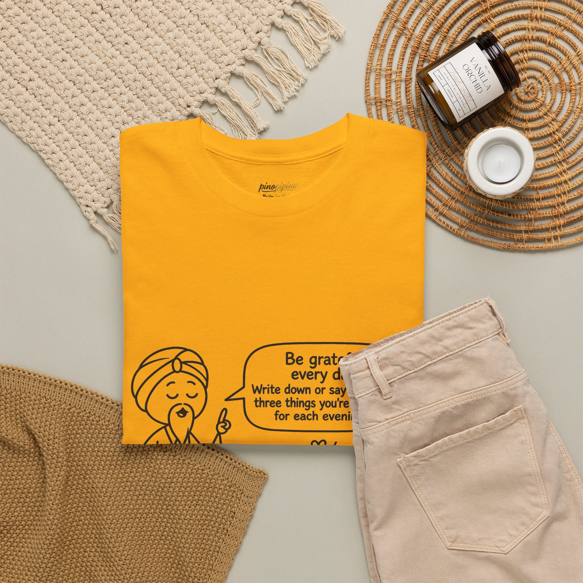 Gratitude Master Lee's Wisdom Tee — "Be grateful every day" Graphic T-Shirt