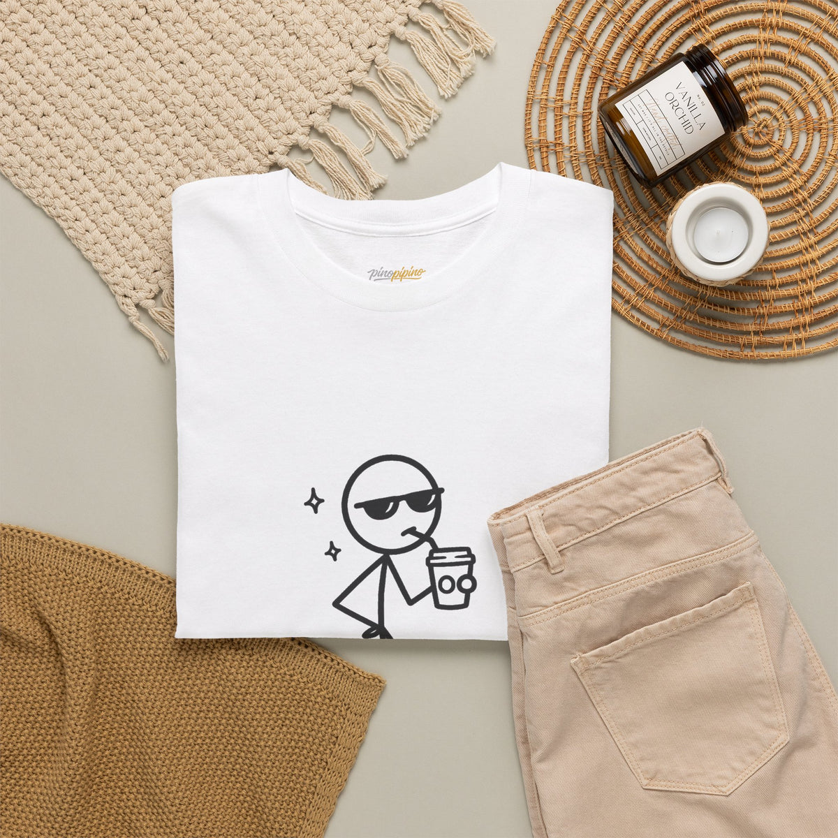 "Basic" Stick Figure Coffee Tee