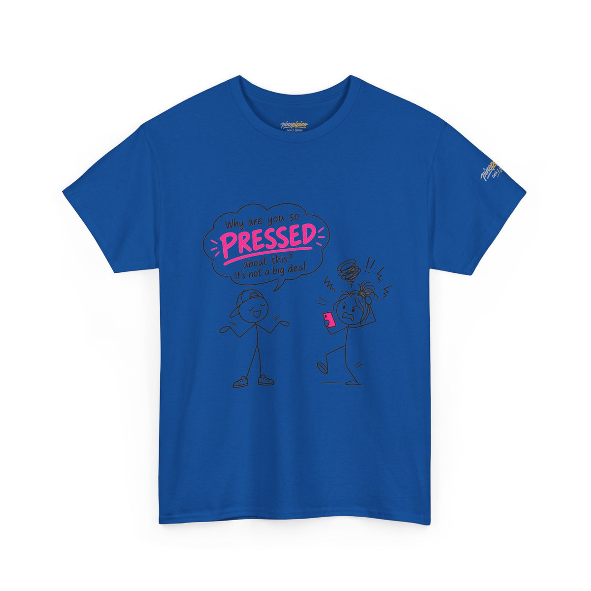 "Why Are You So Pressed?" Cartoon Graphic Tee