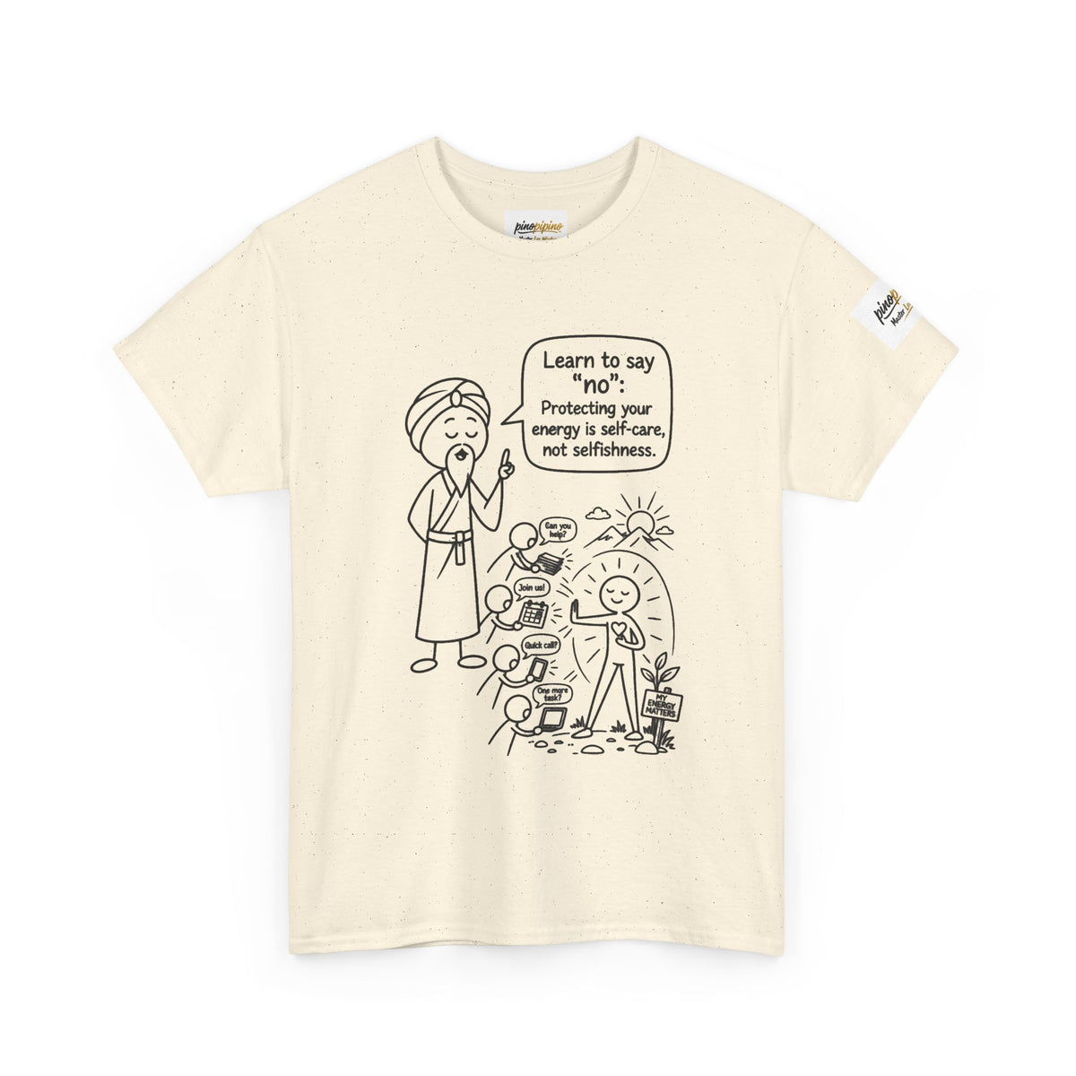 Spiritual Self-Care Tee — "Learn to Say No" Mindfulness T-Shirt