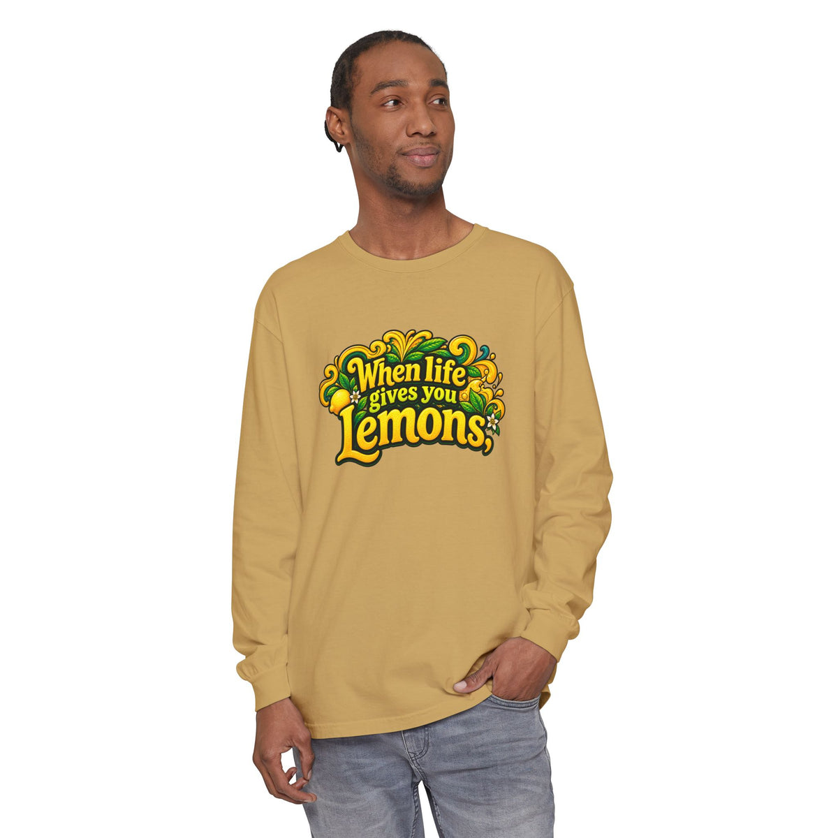 "When Life Gives You Lemons Trade them for Shrooms" Psychedelic Series Long Sleeve T-Shirt